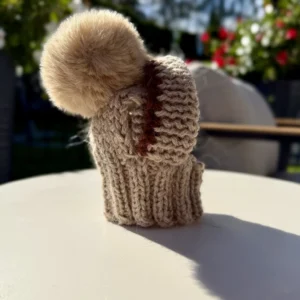 Czapka alpaca — Latte Chocolate