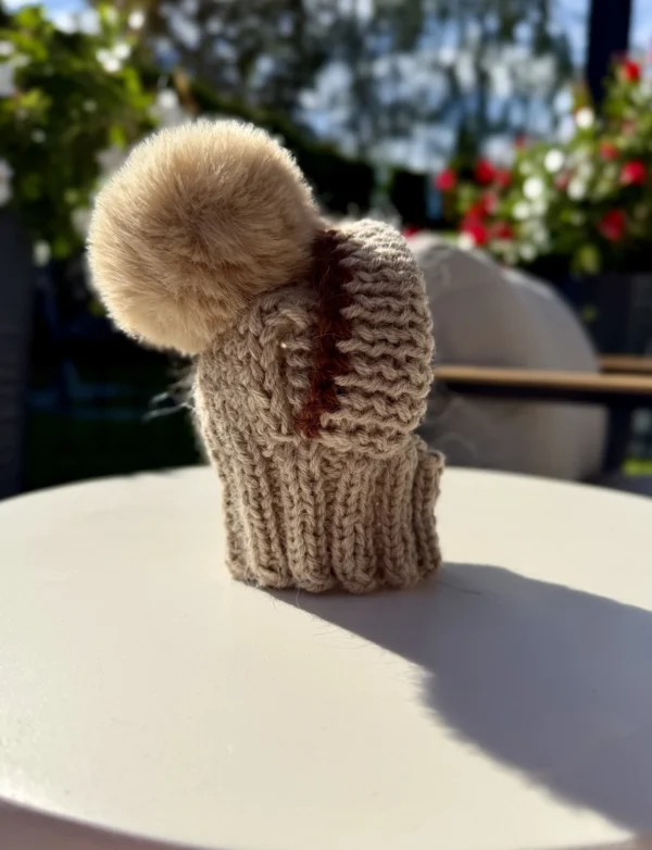 Czapka alpaca — Latte Chocolate