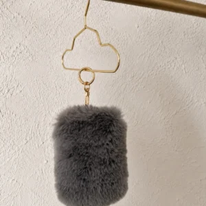 Futerkowa zawieszka z kieszonką – Grey