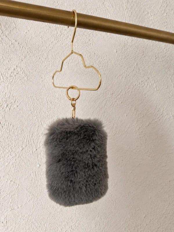 Futerkowa zawieszka z kieszonką – Grey
