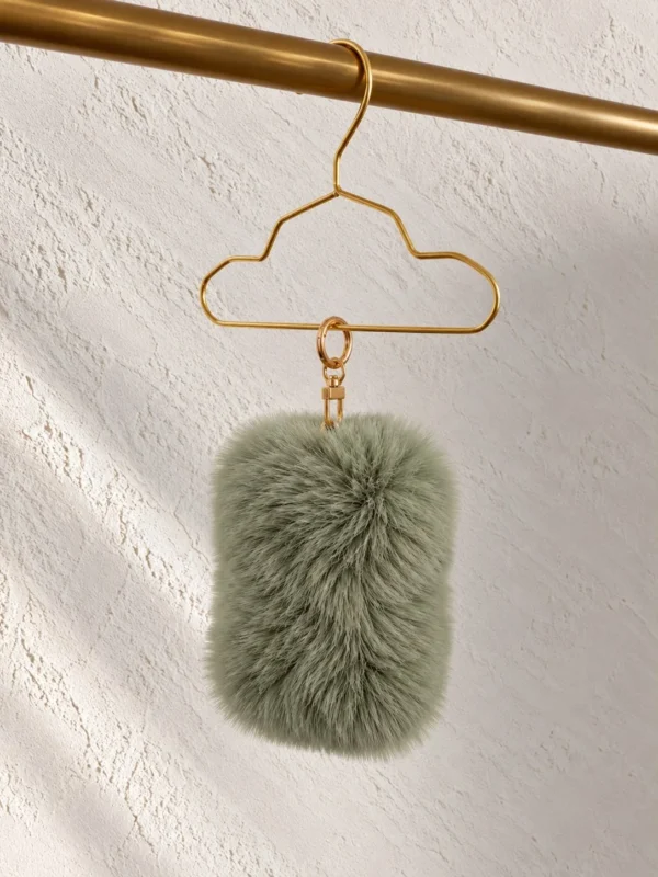 Futerkowa zawieszka z kieszonką – Matcha