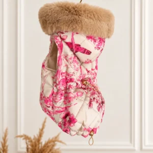 Kurtka Noelle Collection — Beige With Pink Flowers