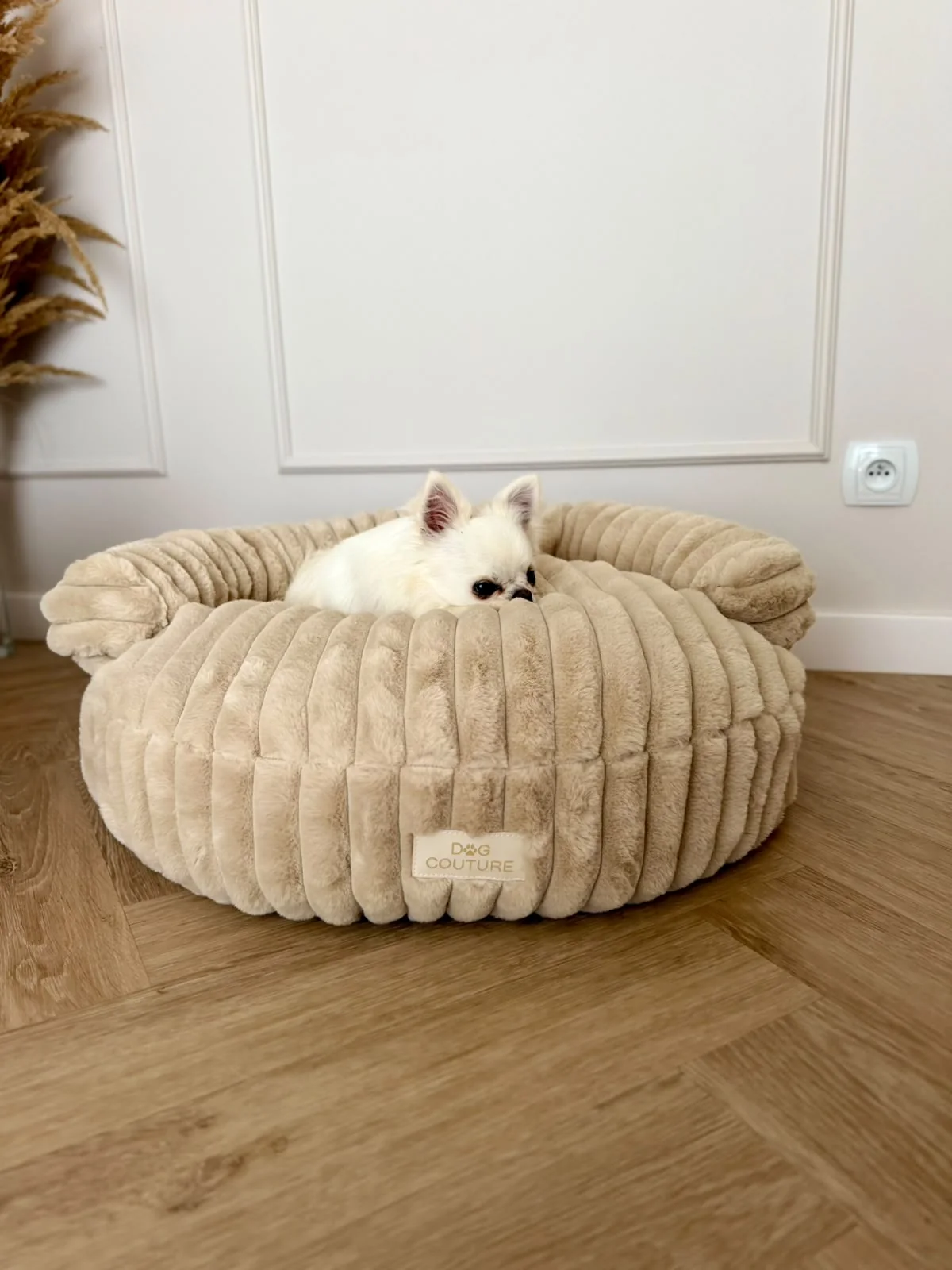 Pufa prazek z rantem ribella — Beige