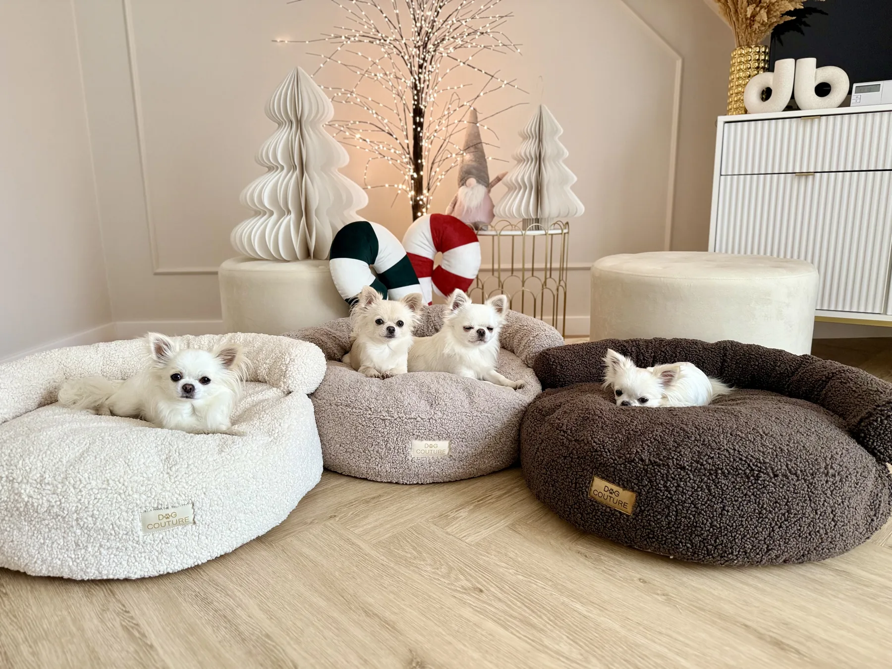 Pufa prazek z rantem teddy — Chocolate