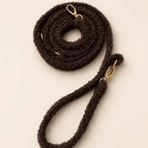 Smycz przepinana teddy — Chocolate