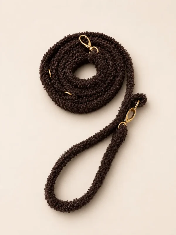 Smycz przepinana teddy — Chocolate