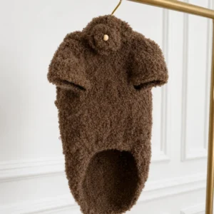 Sweterek z kapturkiem Alpaka Boucle — Brown — zdjęcie 1